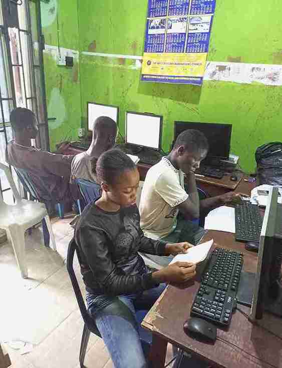 Students learning computer in Alphayem Computer Institute