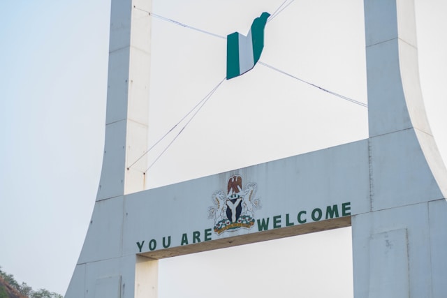 Nigeria capital Abuja entry pillar